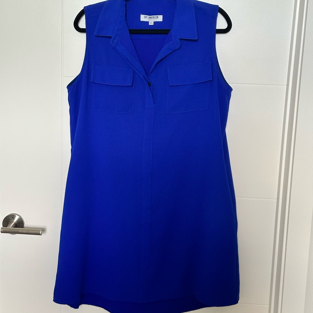 Vibrant Blue Sleeveless Mini Dress